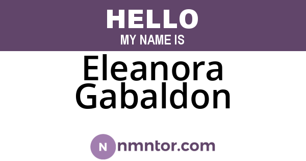 Eleanora Gabaldon