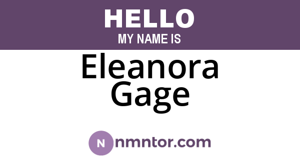 Eleanora Gage