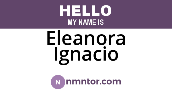 Eleanora Ignacio