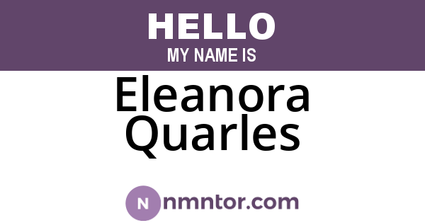 Eleanora Quarles