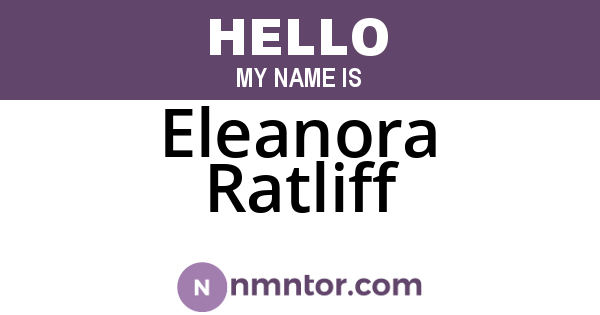 Eleanora Ratliff