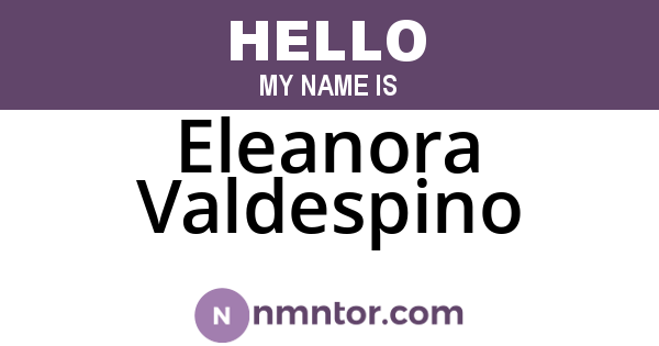Eleanora Valdespino