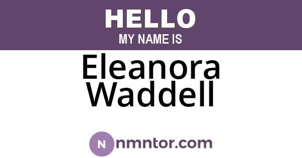 Eleanora Waddell