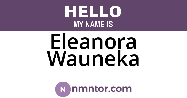Eleanora Wauneka