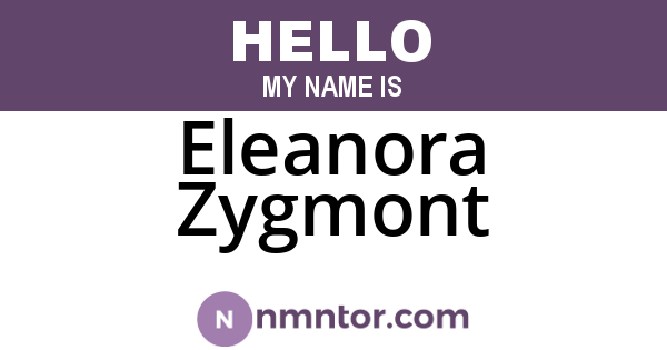 Eleanora Zygmont