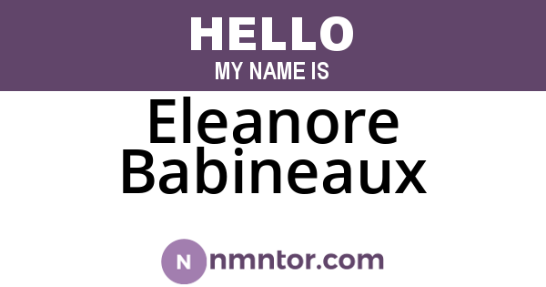 Eleanore Babineaux