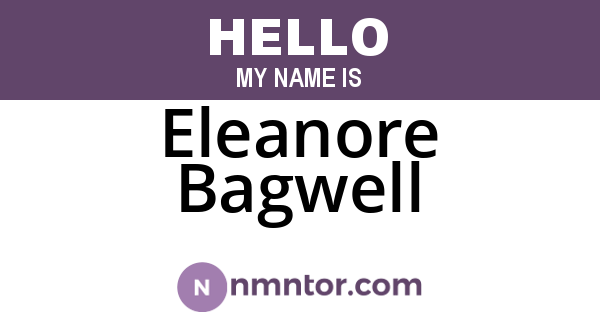 Eleanore Bagwell