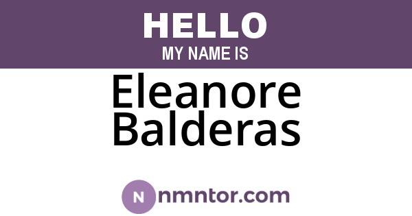 Eleanore Balderas