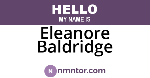 Eleanore Baldridge