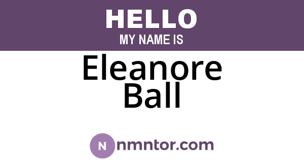 Eleanore Ball