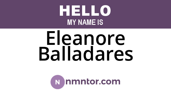 Eleanore Balladares