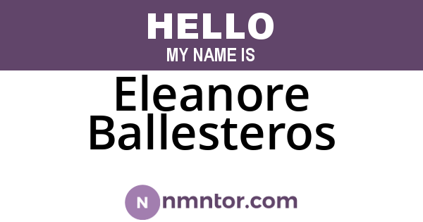 Eleanore Ballesteros