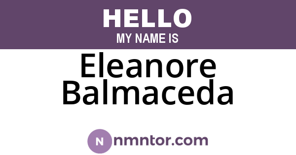 Eleanore Balmaceda