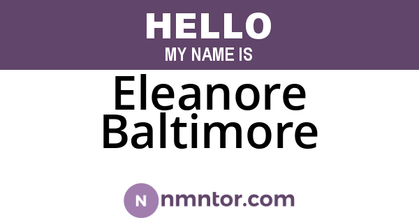 Eleanore Baltimore