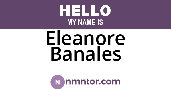 Eleanore Banales