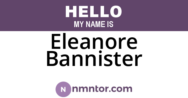 Eleanore Bannister