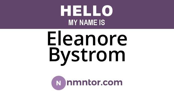 Eleanore Bystrom