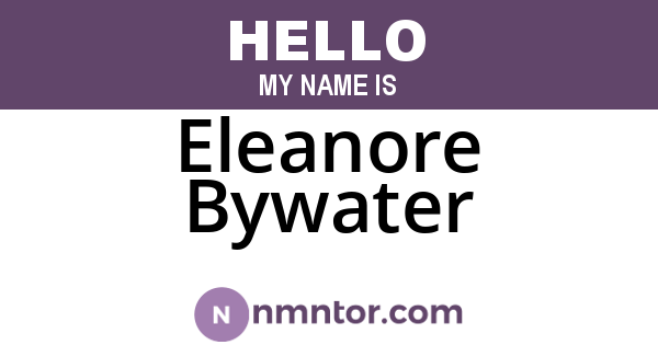 Eleanore Bywater