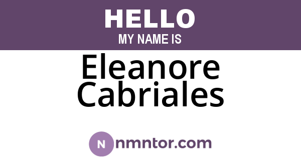 Eleanore Cabriales