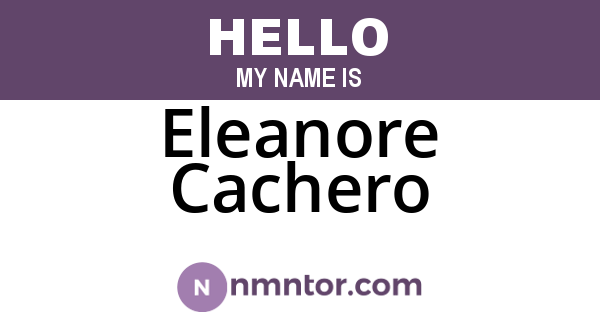 Eleanore Cachero