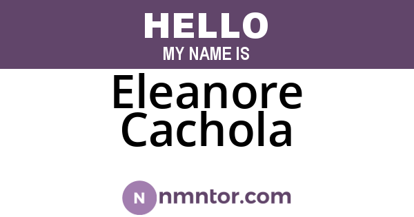 Eleanore Cachola