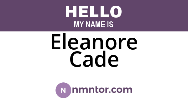 Eleanore Cade