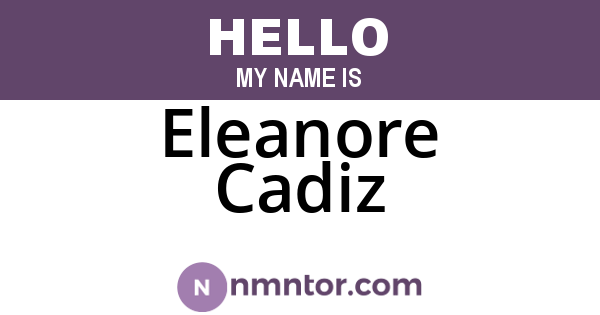 Eleanore Cadiz