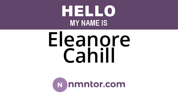 Eleanore Cahill
