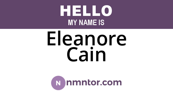 Eleanore Cain