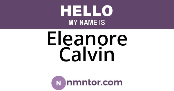 Eleanore Calvin