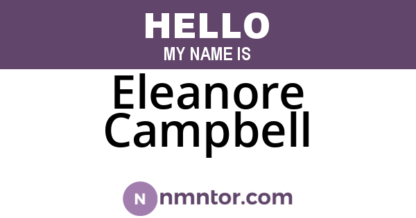 Eleanore Campbell
