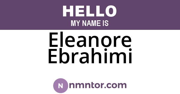 Eleanore Ebrahimi