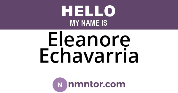 Eleanore Echavarria