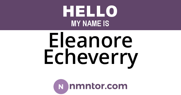 Eleanore Echeverry