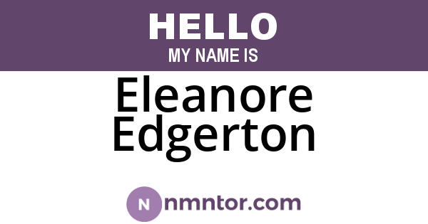 Eleanore Edgerton