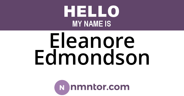 Eleanore Edmondson
