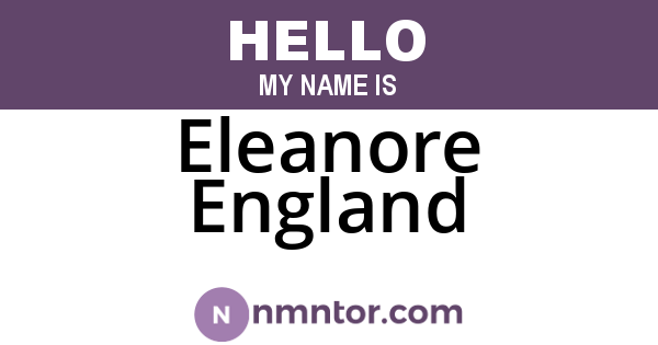 Eleanore England
