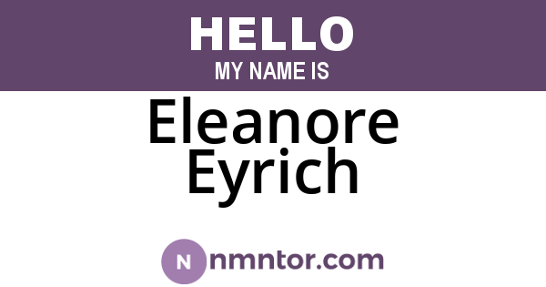 Eleanore Eyrich