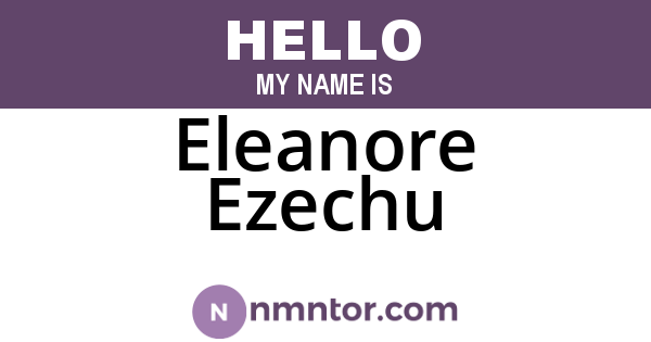 Eleanore Ezechu
