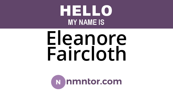 Eleanore Faircloth