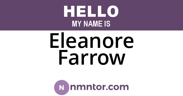 Eleanore Farrow