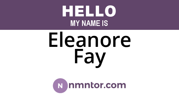 Eleanore Fay