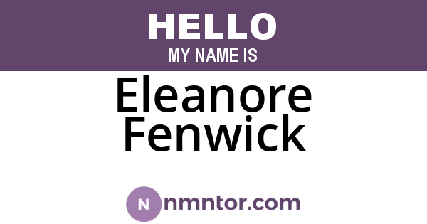 Eleanore Fenwick