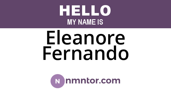 Eleanore Fernando