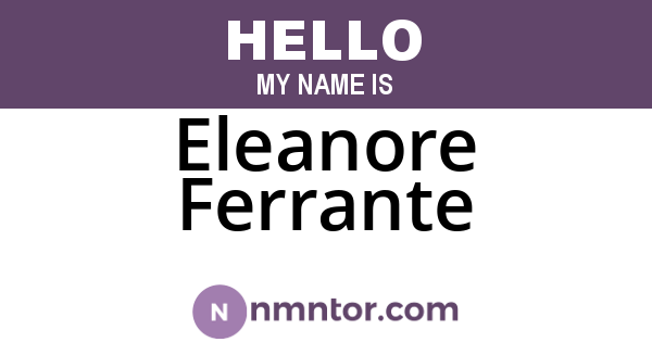 Eleanore Ferrante