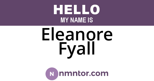 Eleanore Fyall