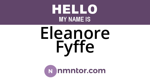Eleanore Fyffe
