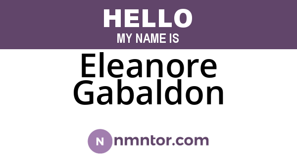Eleanore Gabaldon