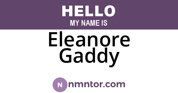 Eleanore Gaddy