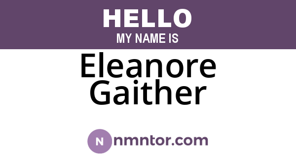 Eleanore Gaither